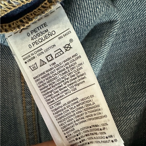 BR Denim Mini Skirt With Raw Hem 0P - Picture 7 of 7